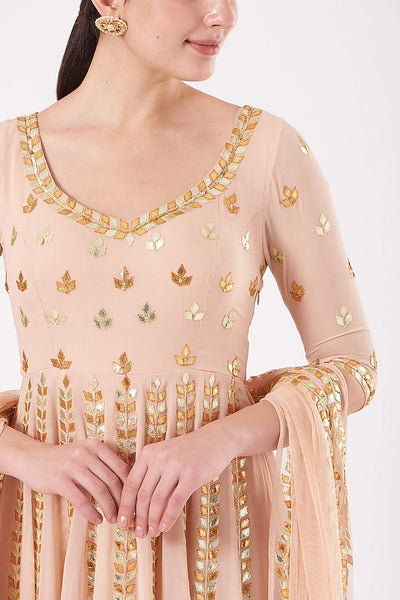 Blush Pink Embroidered Anarkali Set - Indian Clothing in Denver, CO, Aurora, CO, Boulder, CO, Fort Collins, CO, Colorado Springs, CO, Parker, CO, Highlands Ranch, CO, Cherry Creek, CO, Centennial, CO, and Longmont, CO. Nationwide shipping USA - India Fashion X