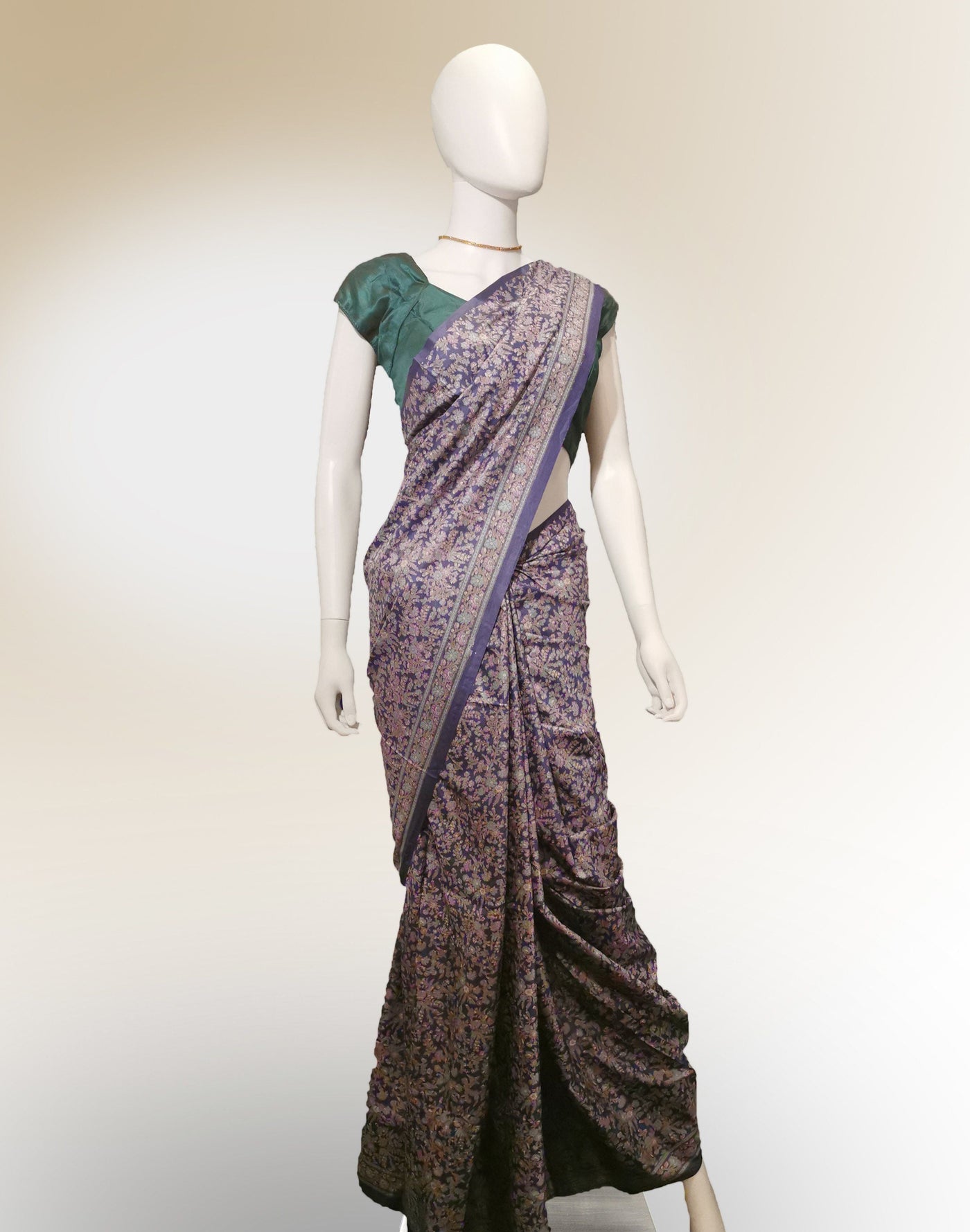 Saree in Purple and Pink Featured in Traditional Style Print - Indian Clothing in Denver, CO, Aurora, CO, Boulder, CO, Fort Collins, CO, Colorado Springs, CO, Parker, CO, Highlands Ranch, CO, Cherry Creek, CO, Centennial, CO, and Longmont, CO. Nationwide shipping USA - India Fashion X