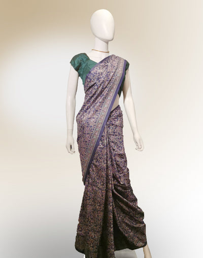 Saree in Purple and Pink Featured in Traditional Style Print - Indian Clothing in Denver, CO, Aurora, CO, Boulder, CO, Fort Collins, CO, Colorado Springs, CO, Parker, CO, Highlands Ranch, CO, Cherry Creek, CO, Centennial, CO, and Longmont, CO. Nationwide shipping USA - India Fashion X