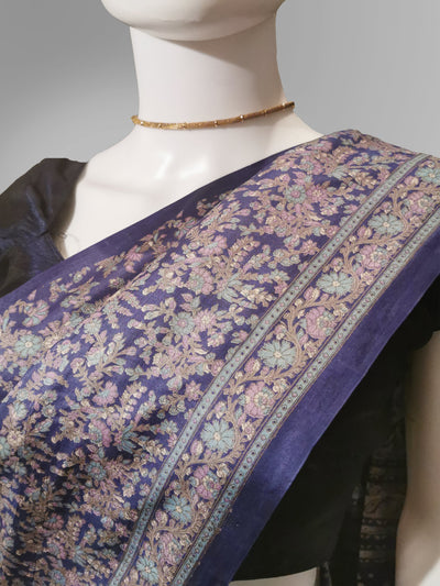Saree in Purple and Pink Featured in Traditional Style Print - Indian Clothing in Denver, CO, Aurora, CO, Boulder, CO, Fort Collins, CO, Colorado Springs, CO, Parker, CO, Highlands Ranch, CO, Cherry Creek, CO, Centennial, CO, and Longmont, CO. Nationwide shipping USA - India Fashion X