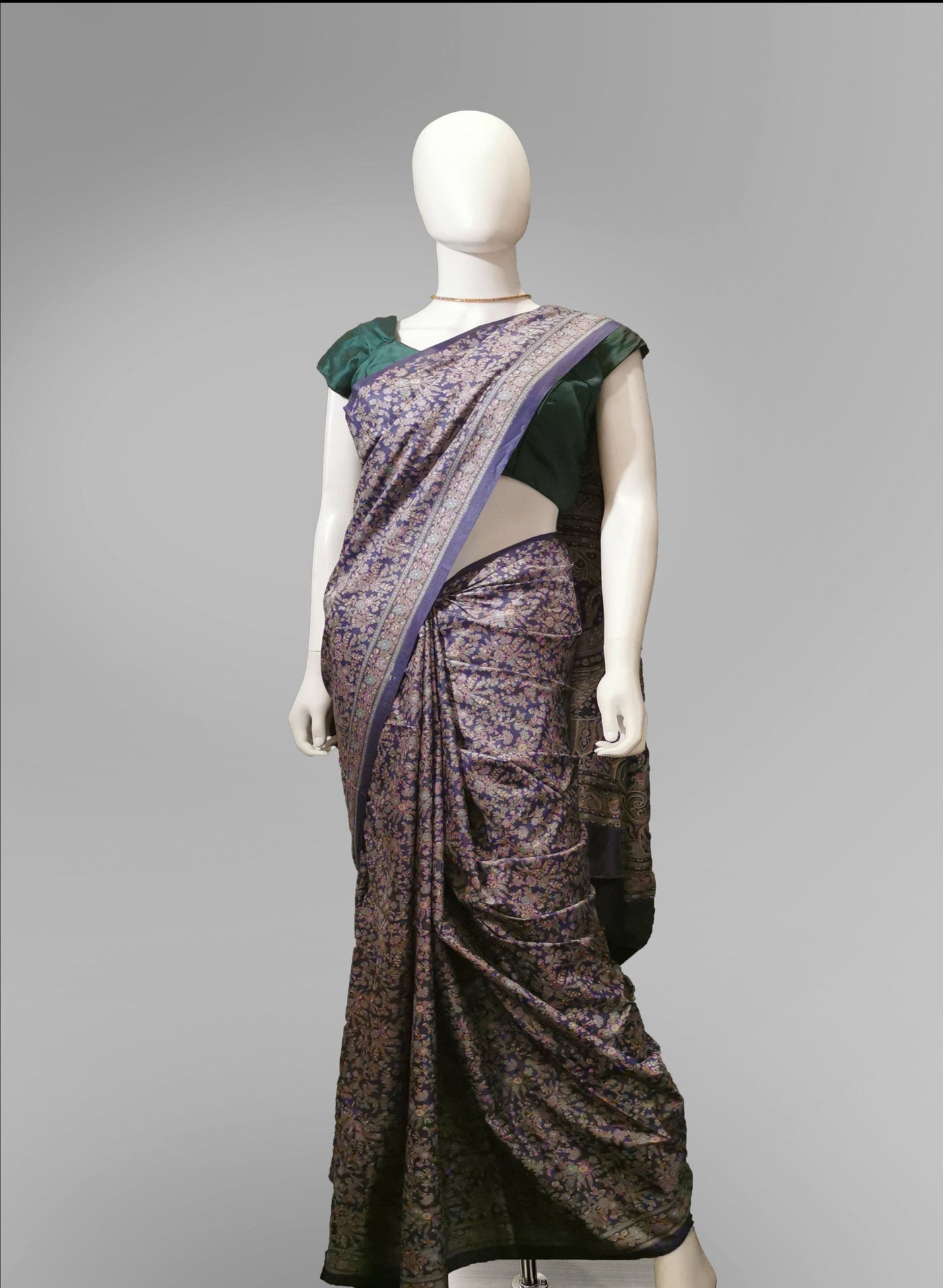 Saree in Purple and Pink Featured in Traditional Style Print - Indian Clothing in Denver, CO, Aurora, CO, Boulder, CO, Fort Collins, CO, Colorado Springs, CO, Parker, CO, Highlands Ranch, CO, Cherry Creek, CO, Centennial, CO, and Longmont, CO. Nationwide shipping USA - India Fashion X
