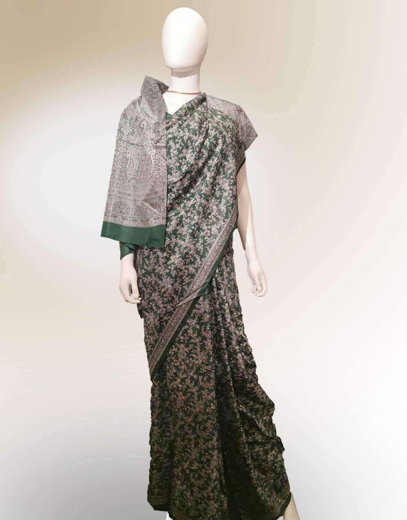 Saree in Green and Pink Featured in Traditional Style Print Indian Clothing in Denver, CO, Aurora, CO, Boulder, CO, Fort Collins, CO, Colorado Springs, CO, Parker, CO, Highlands Ranch, CO, Cherry Creek, CO, Centennial, CO, and Longmont, CO. NATIONWIDE SHIPPING USA- India Fashion X