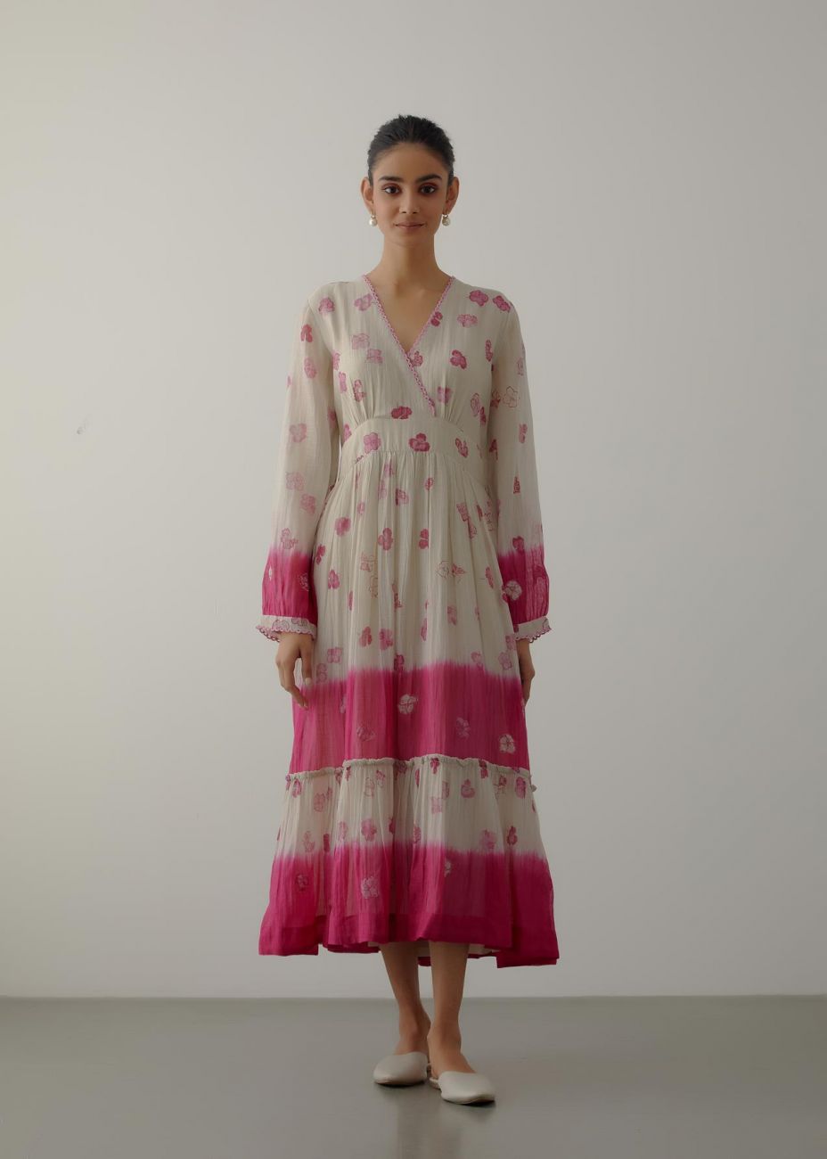 Pink Summer Petal Dress - Indian Clothing in Denver, CO, Aurora, CO, Boulder, CO, Fort Collins, CO, Colorado Springs, CO, Parker, CO, Highlands Ranch, CO, Cherry Creek, CO, Centennial, CO, and Longmont, CO. Nationwide shipping USA - India Fashion X