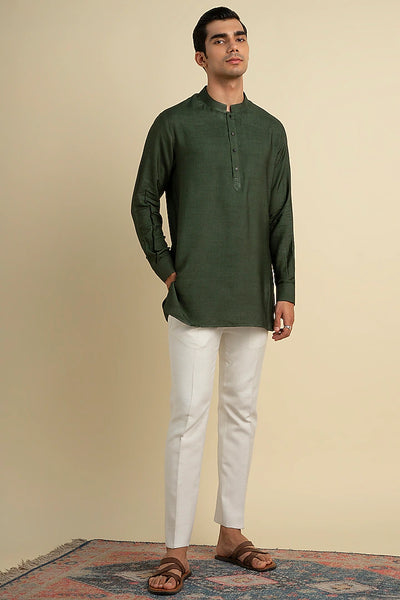 Emerald Green Short Kurta Indian Clothing in Denver, CO, Aurora, CO, Boulder, CO, Fort Collins, CO, Colorado Springs, CO, Parker, CO, Highlands Ranch, CO, Cherry Creek, CO, Centennial, CO, and Longmont, CO. NATIONWIDE SHIPPING USA- India Fashion X