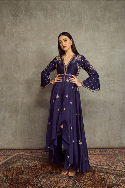 Purple/Red High-Low Anarkali Set Indian Clothing in Denver, CO, Aurora, CO, Boulder, CO, Fort Collins, CO, Colorado Springs, CO, Parker, CO, Highlands Ranch, CO, Cherry Creek, CO, Centennial, CO, and Longmont, CO. NATIONWIDE SHIPPING USA- India Fashion X