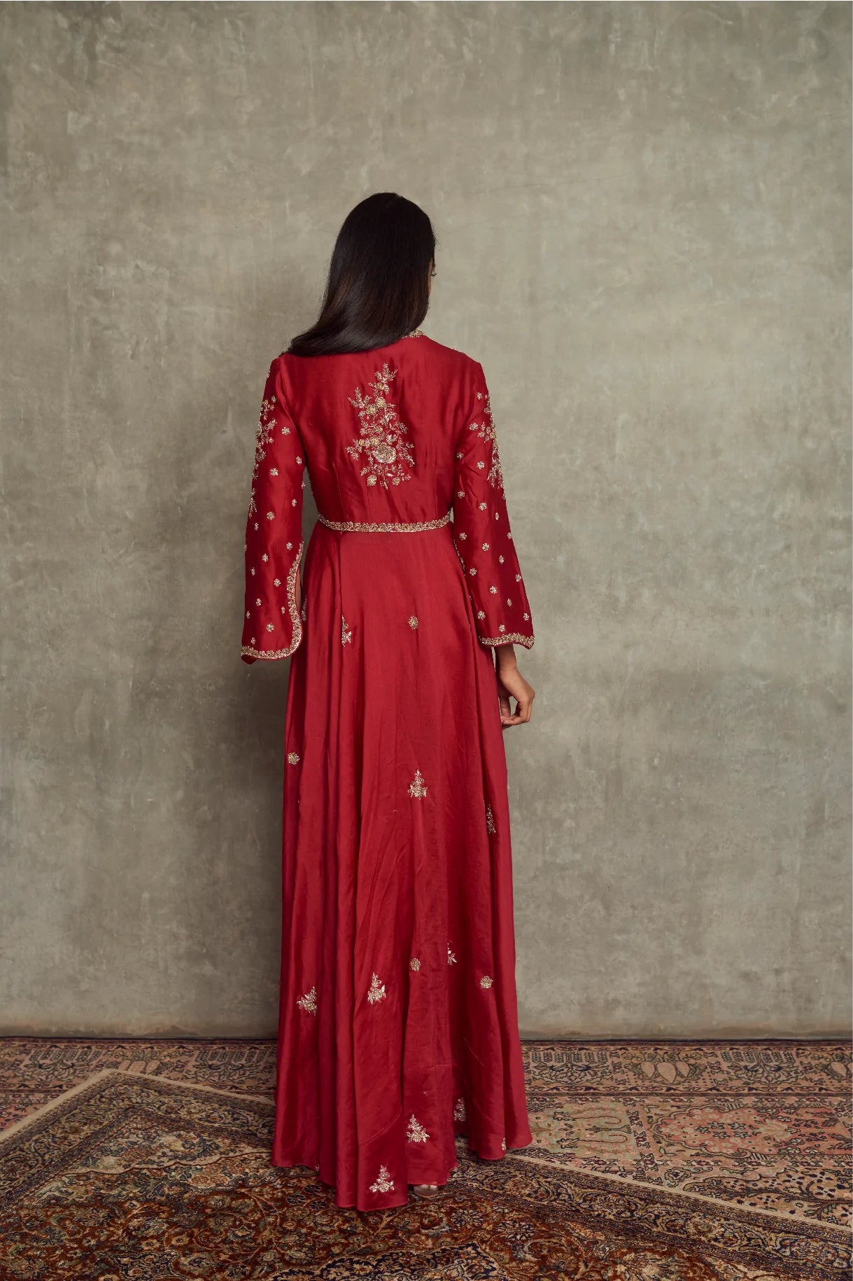 Purple/Red High-Low Anarkali Set Indian Clothing in Denver, CO, Aurora, CO, Boulder, CO, Fort Collins, CO, Colorado Springs, CO, Parker, CO, Highlands Ranch, CO, Cherry Creek, CO, Centennial, CO, and Longmont, CO. NATIONWIDE SHIPPING USA- India Fashion X