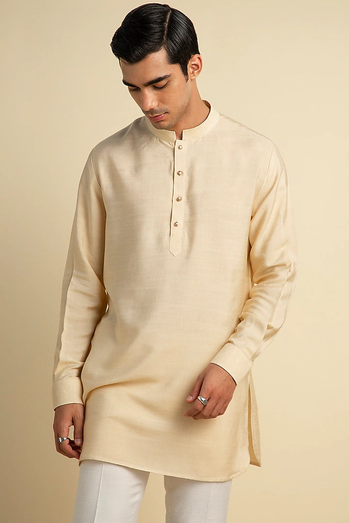 Beige Short Kurta Indian Clothing in Denver, CO, Aurora, CO, Boulder, CO, Fort Collins, CO, Colorado Springs, CO, Parker, CO, Highlands Ranch, CO, Cherry Creek, CO, Centennial, CO, and Longmont, CO. NATIONWIDE SHIPPING USA- India Fashion X