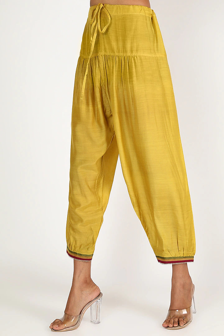 Yellow Chanderi Salwar Set - Indian Clothing in Denver, CO, Aurora, CO, Boulder, CO, Fort Collins, CO, Colorado Springs, CO, Parker, CO, Highlands Ranch, CO, Cherry Creek, CO, Centennial, CO, and Longmont, CO. Nationwide shipping USA - India Fashion X