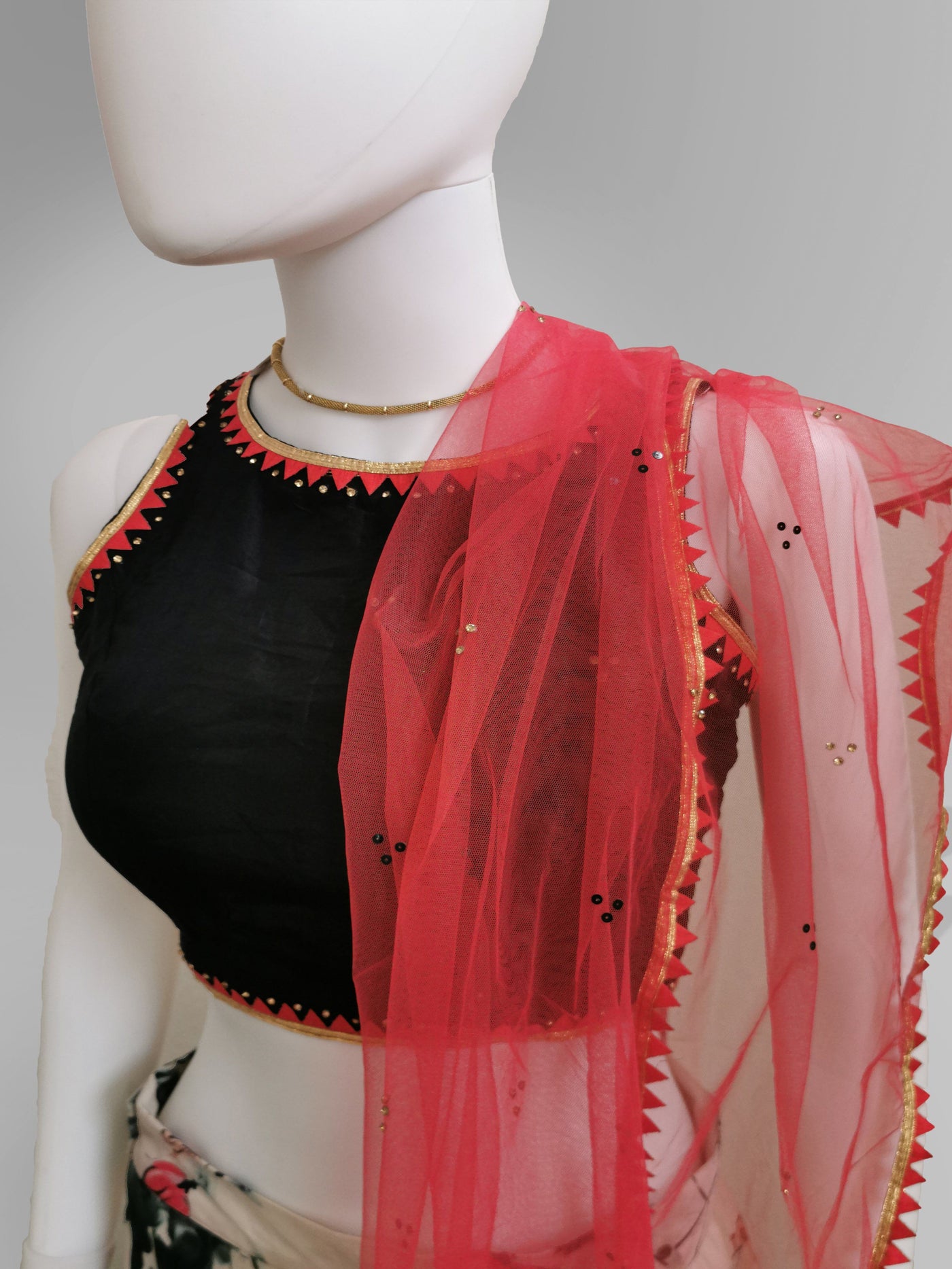 Oriental Floral Lehenga - Indian Clothing in Denver, CO, Aurora, CO, Boulder, CO, Fort Collins, CO, Colorado Springs, CO, Parker, CO, Highlands Ranch, CO, Cherry Creek, CO, Centennial, CO, and Longmont, CO. Nationwide shipping USA - India Fashion X