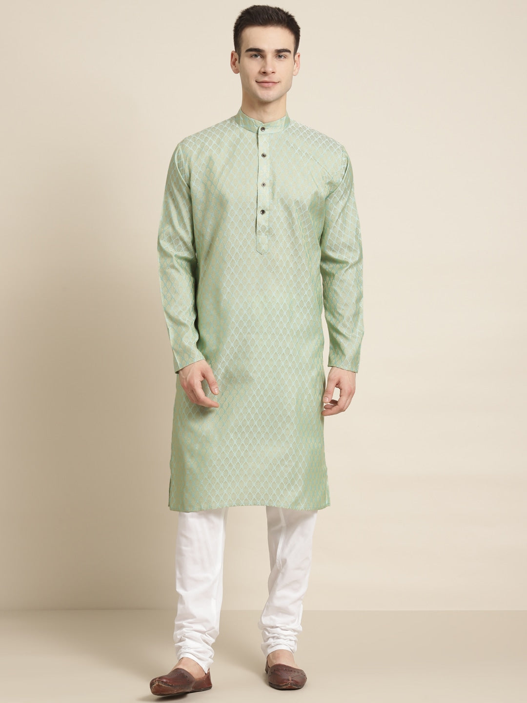 Green Printed Kurta Set Indian Clothing in Denver, CO, Aurora, CO, Boulder, CO, Fort Collins, CO, Colorado Springs, CO, Parker, CO, Highlands Ranch, CO, Cherry Creek, CO, Centennial, CO, and Longmont, CO. NATIONWIDE SHIPPING USA- India Fashion X