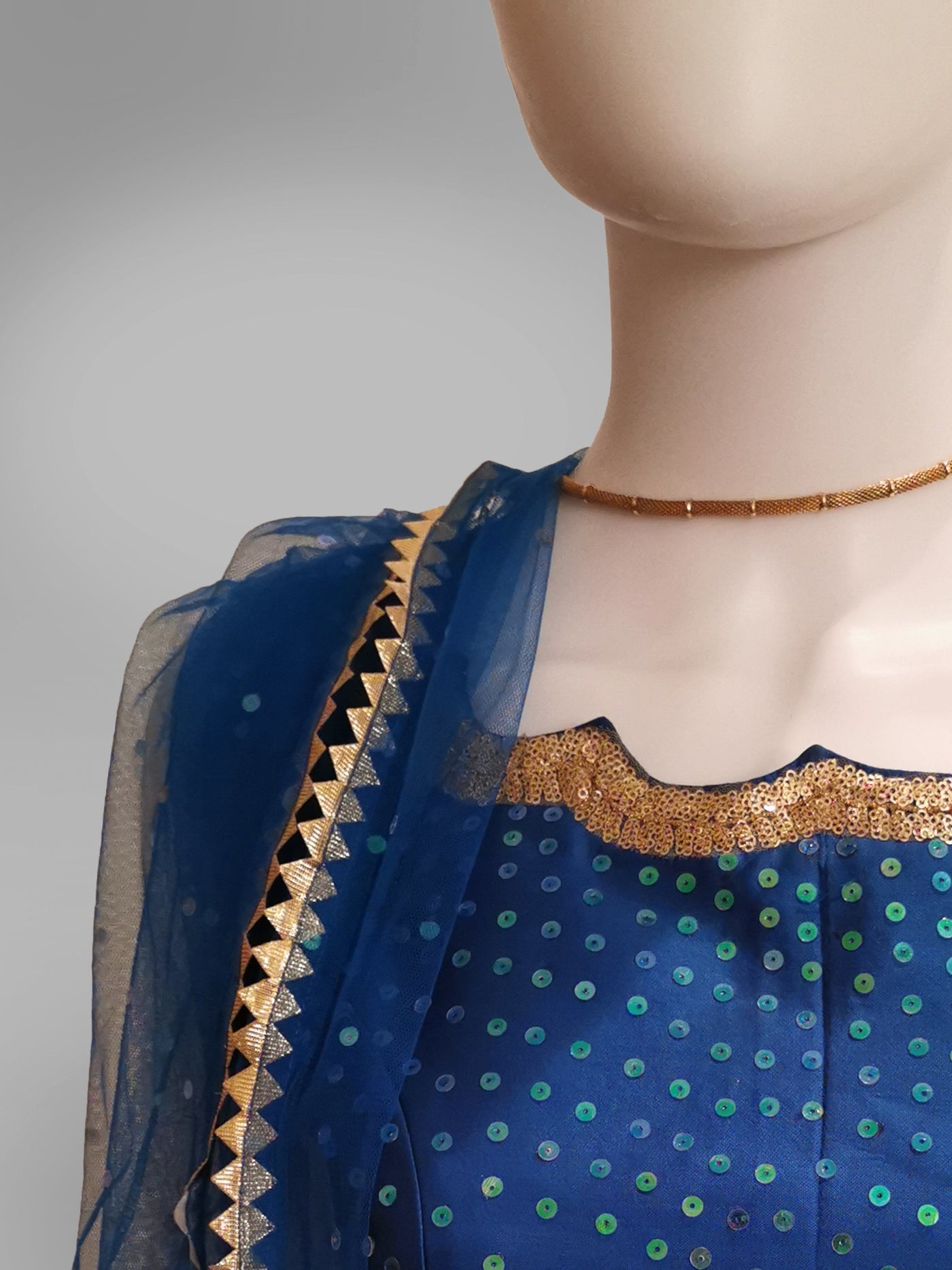 Deep Blue Sea Lehenga - Indian Clothing in Denver, CO, Aurora, CO, Boulder, CO, Fort Collins, CO, Colorado Springs, CO, Parker, CO, Highlands Ranch, CO, Cherry Creek, CO, Centennial, CO, and Longmont, CO. Nationwide shipping USA - India Fashion X