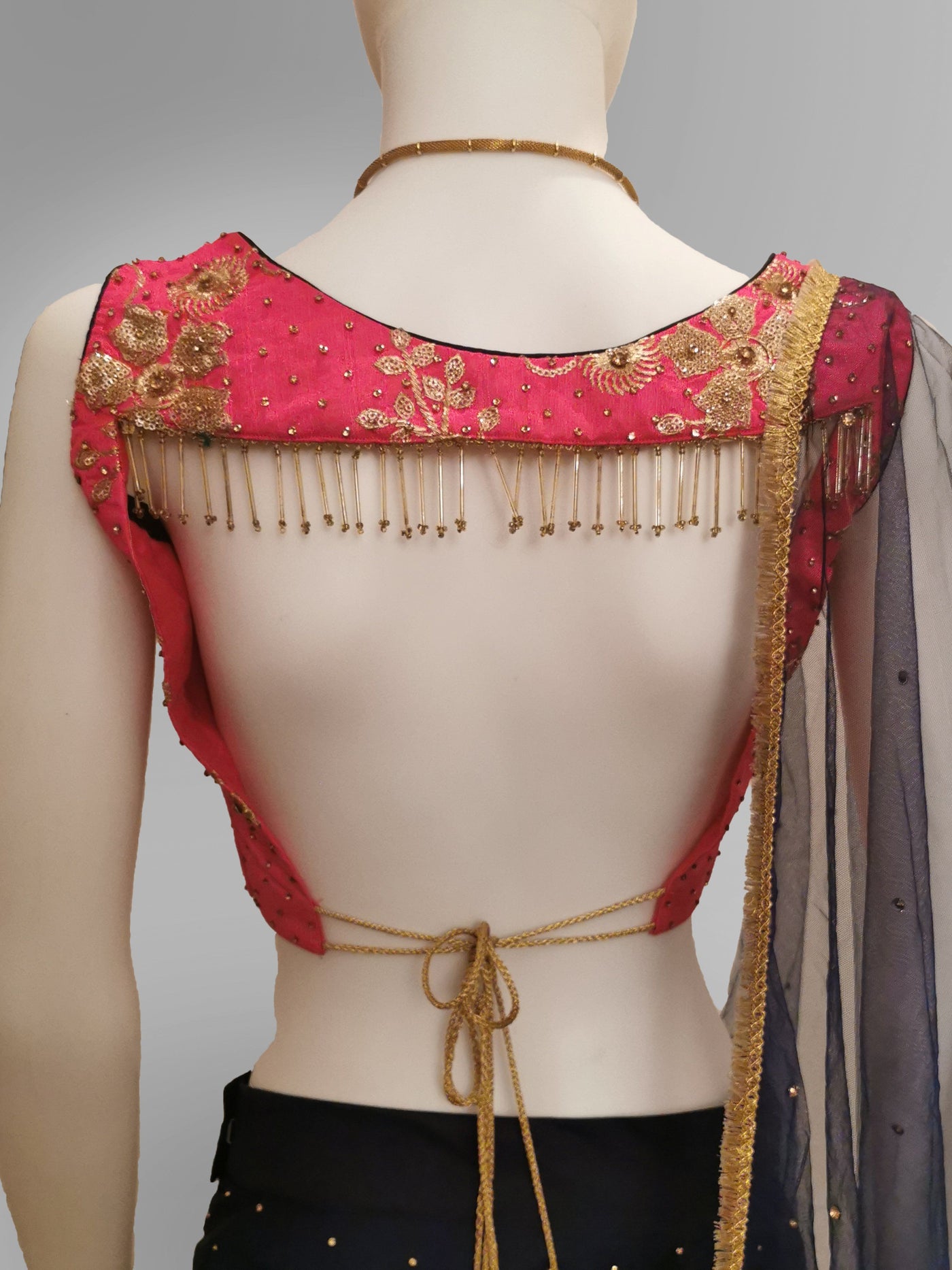 Lehenga in Pure Silk Navy - Indian Clothing in Denver, CO, Aurora, CO, Boulder, CO, Fort Collins, CO, Colorado Springs, CO, Parker, CO, Highlands Ranch, CO, Cherry Creek, CO, Centennial, CO, and Longmont, CO. Nationwide shipping USA - India Fashion X