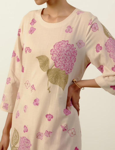 Pink Bouquet Tunic Set - Indian Clothing in Denver, CO, Aurora, CO, Boulder, CO, Fort Collins, CO, Colorado Springs, CO, Parker, CO, Highlands Ranch, CO, Cherry Creek, CO, Centennial, CO, and Longmont, CO. Nationwide shipping USA - India Fashion X