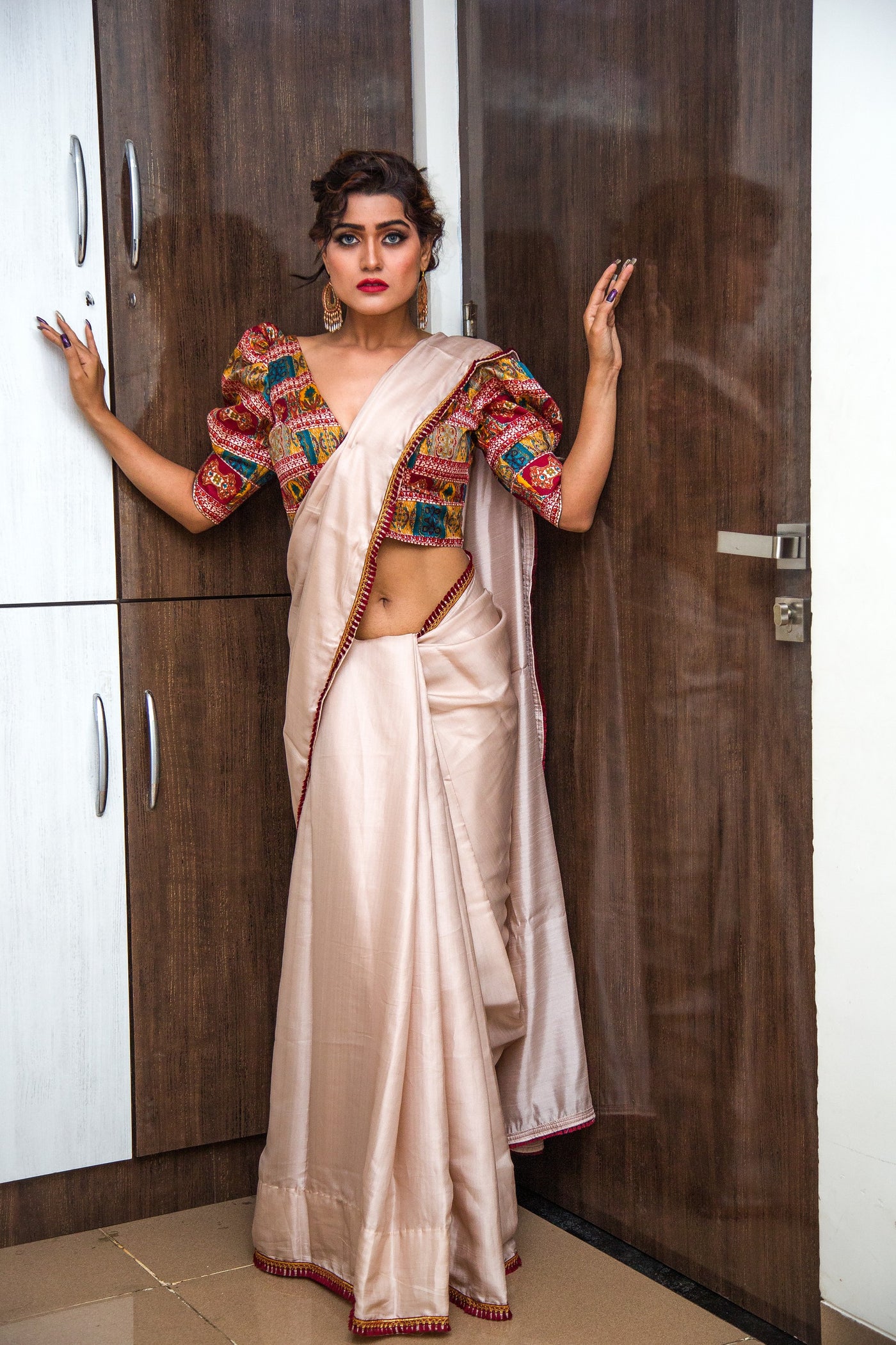 Blush Pink Satin Silk Saree - Indian Clothing in Denver, CO, Aurora, CO, Boulder, CO, Fort Collins, CO, Colorado Springs, CO, Parker, CO, Highlands Ranch, CO, Cherry Creek, CO, Centennial, CO, and Longmont, CO. Nationwide shipping USA - India Fashion X