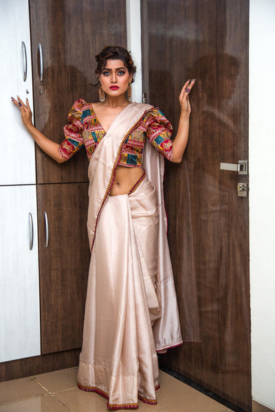 Blush Pink Satin Silk Saree - Indian Clothing in Denver, CO, Aurora, CO, Boulder, CO, Fort Collins, CO, Colorado Springs, CO, Parker, CO, Highlands Ranch, CO, Cherry Creek, CO, Centennial, CO, and Longmont, CO. Nationwide shipping USA - India Fashion X
