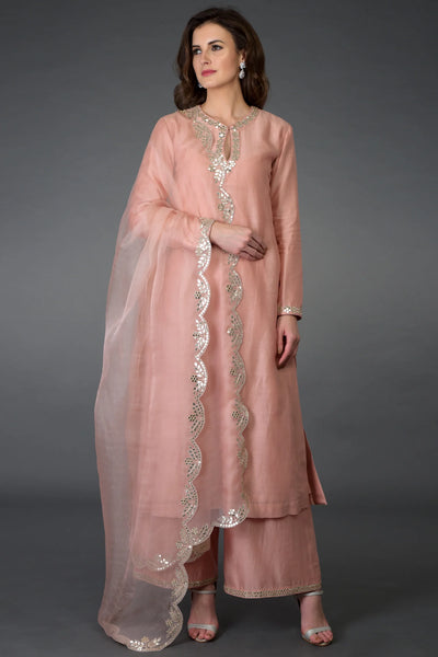 Pink Chanderi Kurta Set Indian Clothing in Denver, CO, Aurora, CO, Boulder, CO, Fort Collins, CO, Colorado Springs, CO, Parker, CO, Highlands Ranch, CO, Cherry Creek, CO, Centennial, CO, and Longmont, CO. NATIONWIDE SHIPPING USA- India Fashion X