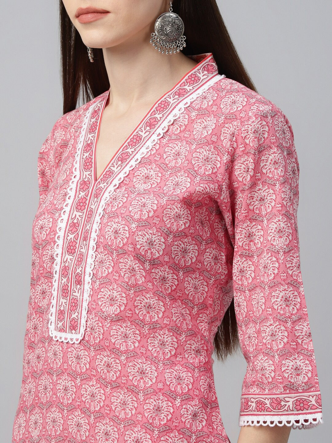 Pink Ethnic Kurta Palazzo - Indian Clothing in Denver, CO, Aurora, CO, Boulder, CO, Fort Collins, CO, Colorado Springs, CO, Parker, CO, Highlands Ranch, CO, Cherry Creek, CO, Centennial, CO, and Longmont, CO. Nationwide shipping USA - India Fashion X