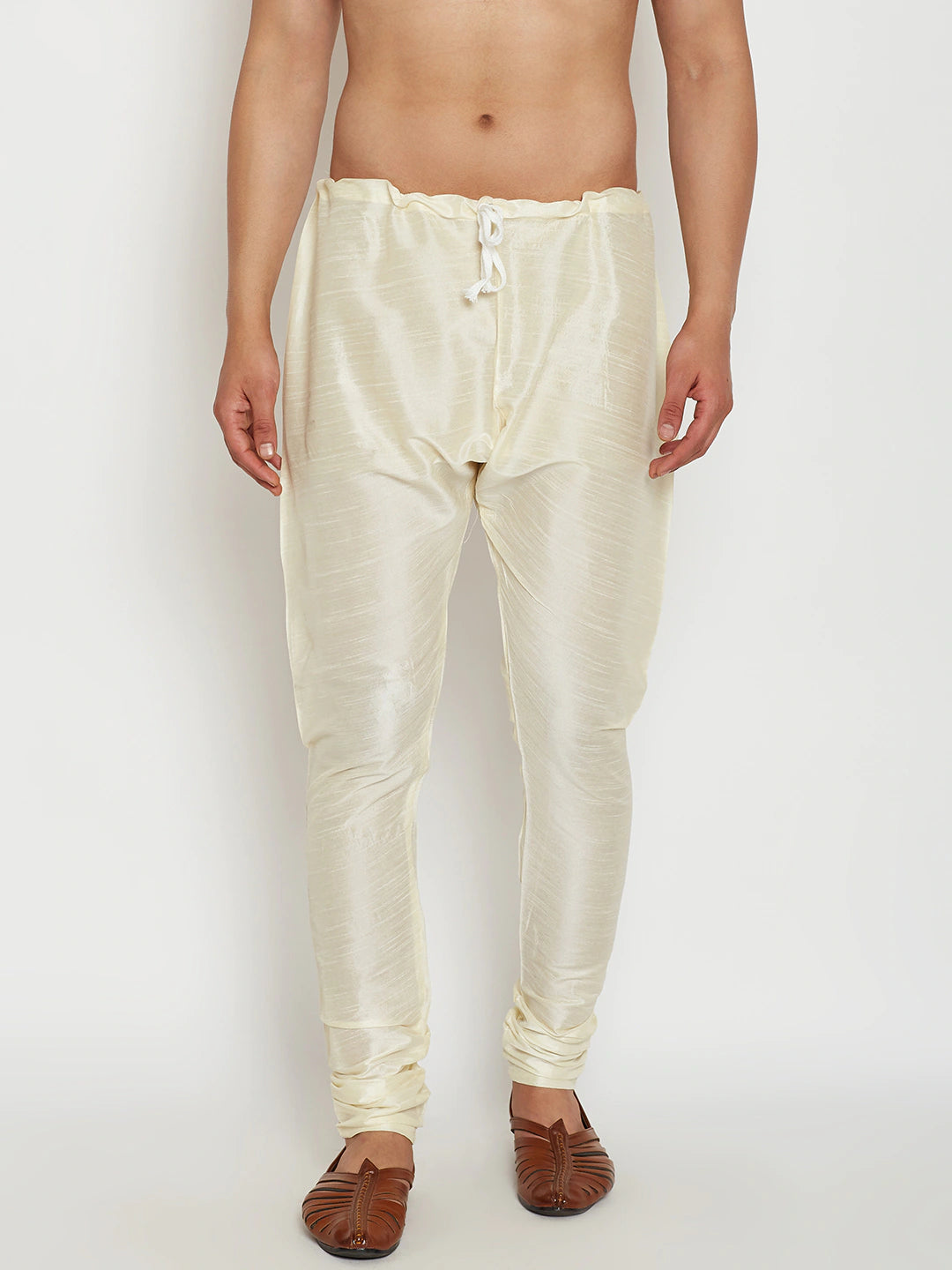 Cream Solid Silk Churidar Indian Clothing in Denver, CO, Aurora, CO, Boulder, CO, Fort Collins, CO, Colorado Springs, CO, Parker, CO, Highlands Ranch, CO, Cherry Creek, CO, Centennial, CO, and Longmont, CO. NATIONWIDE SHIPPING USA- India Fashion X