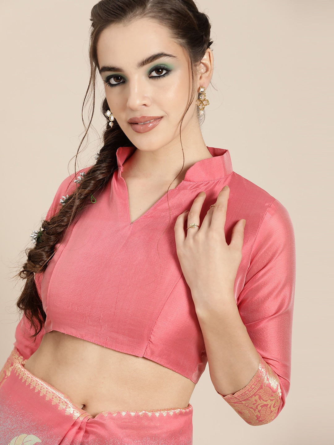 Pink Dyed Banarasi Saree - Indian Clothing in Denver, CO, Aurora, CO, Boulder, CO, Fort Collins, CO, Colorado Springs, CO, Parker, CO, Highlands Ranch, CO, Cherry Creek, CO, Centennial, CO, and Longmont, CO. Nationwide shipping USA - India Fashion X