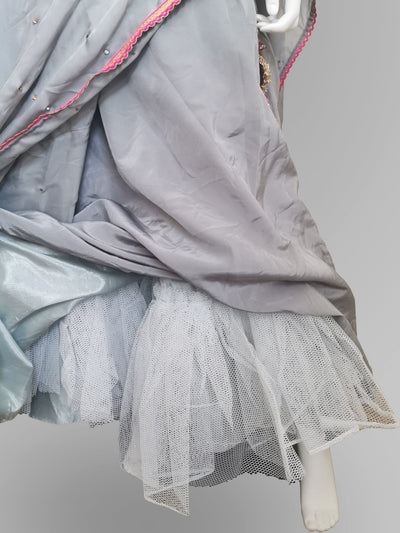 Lehenga in Light Gray and Pink - Indian Clothing in Denver, CO, Aurora, CO, Boulder, CO, Fort Collins, CO, Colorado Springs, CO, Parker, CO, Highlands Ranch, CO, Cherry Creek, CO, Centennial, CO, and Longmont, CO. Nationwide shipping USA - India Fashion X