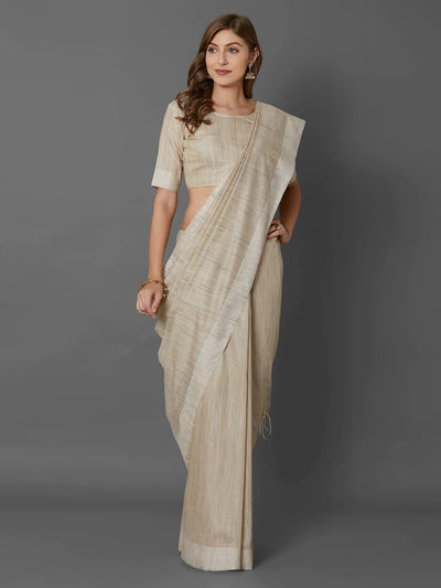 Silk-Linen Blend Saree - Indian Clothing in Denver, CO, Aurora, CO, Boulder, CO, Fort Collins, CO, Colorado Springs, CO, Parker, CO, Highlands Ranch, CO, Cherry Creek, CO, Centennial, CO, and Longmont, CO. Nationwide shipping USA - India Fashion X