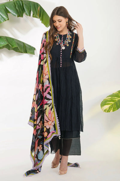 Black Anarkali Set with Printed Dupatta Indian Clothing in Denver, CO, Aurora, CO, Boulder, CO, Fort Collins, CO, Colorado Springs, CO, Parker, CO, Highlands Ranch, CO, Cherry Creek, CO, Centennial, CO, and Longmont, CO. NATIONWIDE SHIPPING USA- India Fashion X