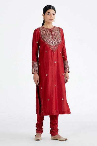 Silk Chanderi Kurta Set - Indian Clothing in Denver, CO, Aurora, CO, Boulder, CO, Fort Collins, CO, Colorado Springs, CO, Parker, CO, Highlands Ranch, CO, Cherry Creek, CO, Centennial, CO, and Longmont, CO. Nationwide shipping USA - India Fashion X