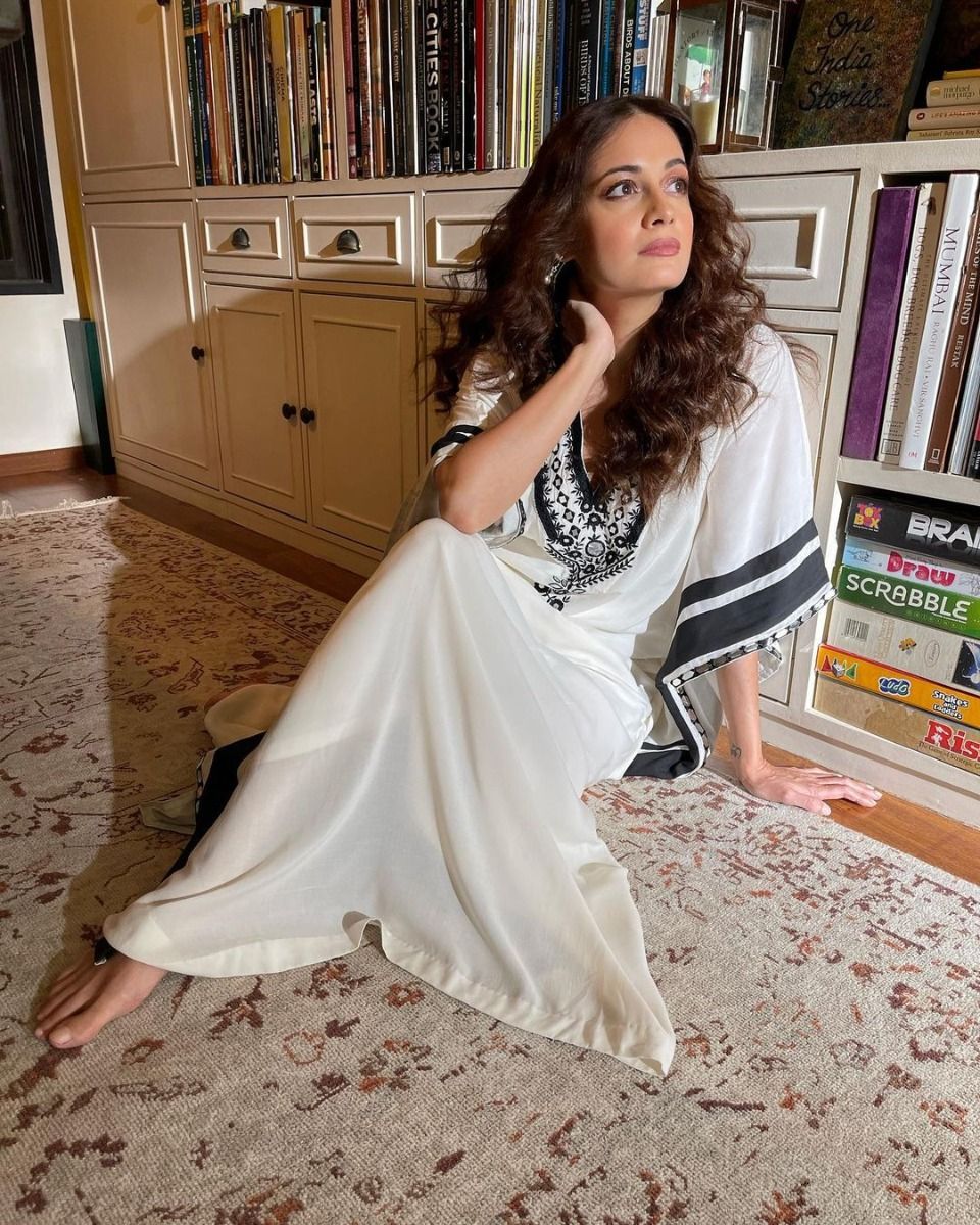 Ebony and Ivory Kaftan - Indian Clothing in Denver, CO, Aurora, CO, Boulder, CO, Fort Collins, CO, Colorado Springs, CO, Parker, CO, Highlands Ranch, CO, Cherry Creek, CO, Centennial, CO, and Longmont, CO. Nationwide shipping USA - India Fashion X
