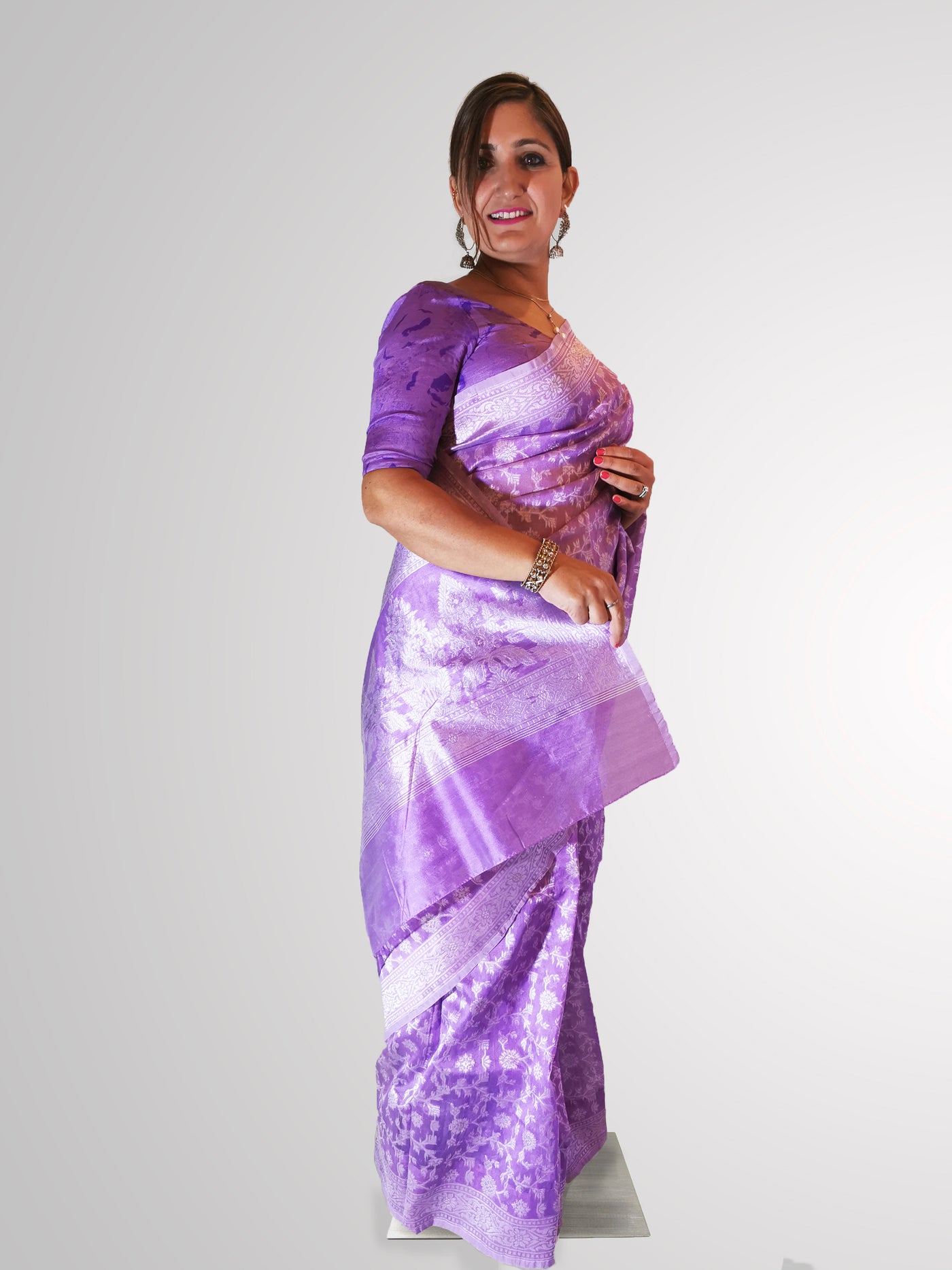 Purple Banarsi Saree - Indian Clothing in Denver, CO, Aurora, CO, Boulder, CO, Fort Collins, CO, Colorado Springs, CO, Parker, CO, Highlands Ranch, CO, Cherry Creek, CO, Centennial, CO, and Longmont, CO. Nationwide shipping USA - India Fashion X