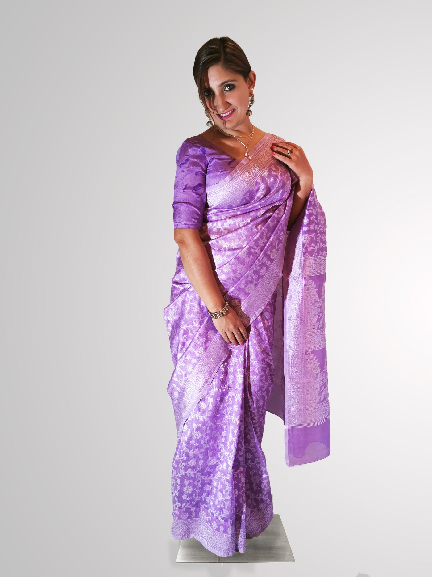 Purple Banarsi Saree - Indian Clothing in Denver, CO, Aurora, CO, Boulder, CO, Fort Collins, CO, Colorado Springs, CO, Parker, CO, Highlands Ranch, CO, Cherry Creek, CO, Centennial, CO, and Longmont, CO. Nationwide shipping USA - India Fashion X