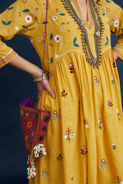 Yellow Cotton Kurta Set - Indian Clothing in Denver, CO, Aurora, CO, Boulder, CO, Fort Collins, CO, Colorado Springs, CO, Parker, CO, Highlands Ranch, CO, Cherry Creek, CO, Centennial, CO, and Longmont, CO. Nationwide shipping USA - India Fashion X