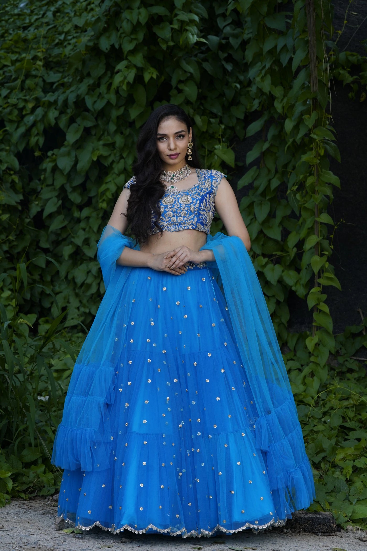 Blue Raw Silk Lehenga Set Indian Clothing in Denver, CO, Aurora, CO, Boulder, CO, Fort Collins, CO, Colorado Springs, CO, Parker, CO, Highlands Ranch, CO, Cherry Creek, CO, Centennial, CO, and Longmont, CO. NATIONWIDE SHIPPING USA- India Fashion X