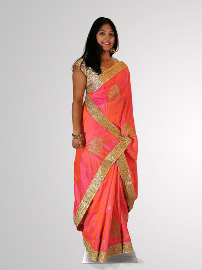 Shimmering Pink Silk Saree - Indian Clothing in Denver, CO, Aurora, CO, Boulder, CO, Fort Collins, CO, Colorado Springs, CO, Parker, CO, Highlands Ranch, CO, Cherry Creek, CO, Centennial, CO, and Longmont, CO. Nationwide shipping USA - India Fashion X