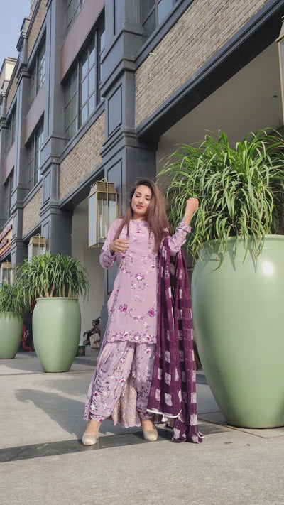 Violet Embroidered Patiala Suit - Indian Clothing in Denver, CO, Aurora, CO, Boulder, CO, Fort Collins, CO, Colorado Springs, CO, Parker, CO, Highlands Ranch, CO, Cherry Creek, CO, Centennial, CO, and Longmont, CO. Nationwide shipping USA- India Fashion X