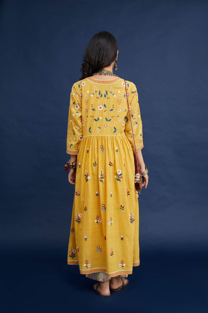 Yellow Cotton Kurta Set - Indian Clothing in Denver, CO, Aurora, CO, Boulder, CO, Fort Collins, CO, Colorado Springs, CO, Parker, CO, Highlands Ranch, CO, Cherry Creek, CO, Centennial, CO, and Longmont, CO. Nationwide shipping USA - India Fashion X