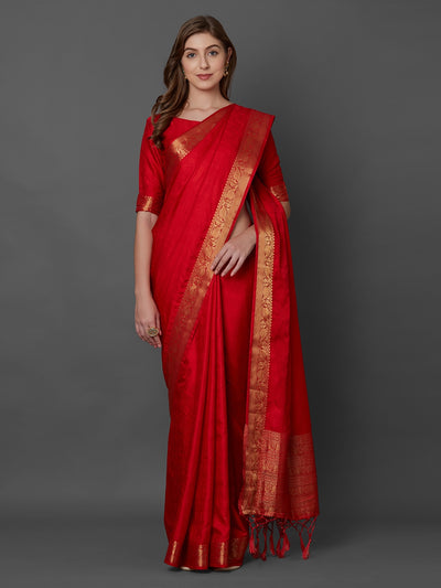 Red Self Print Saree - Indian Clothing in Denver, CO, Aurora, CO, Boulder, CO, Fort Collins, CO, Colorado Springs, CO, Parker, CO, Highlands Ranch, CO, Cherry Creek, CO, Centennial, CO, and Longmont, CO. Nationwide shipping USA - India Fashion X