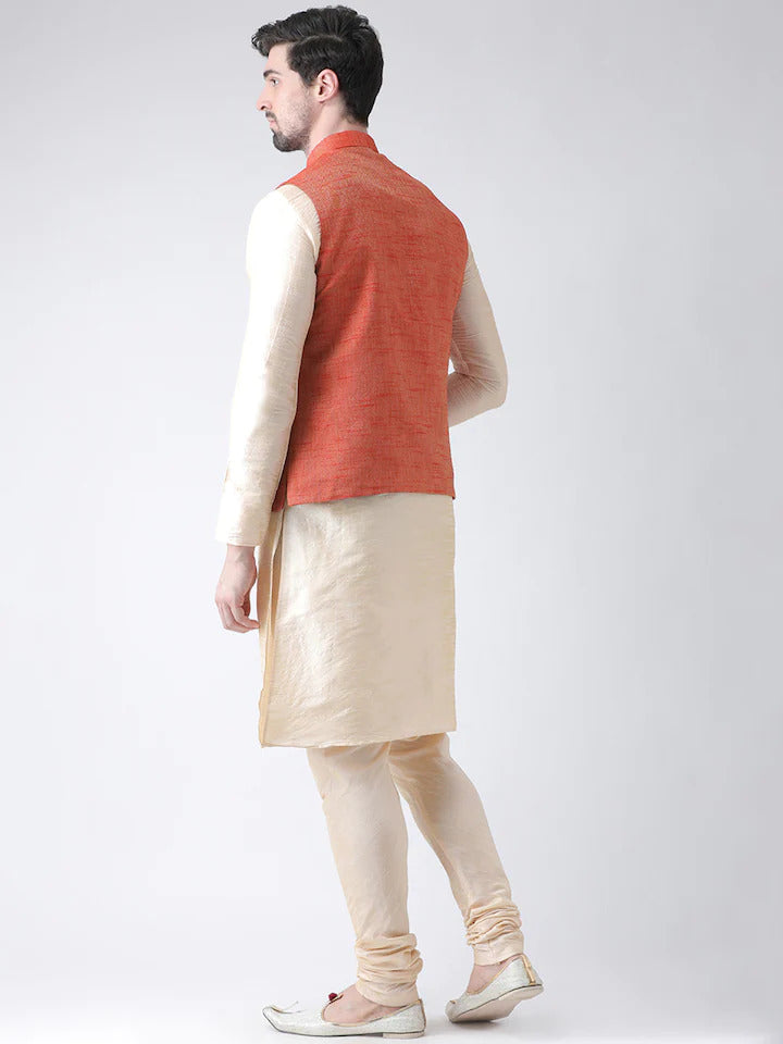 Cream Fitted Kurta Nehru Jacket Indian Clothing in Denver, CO, Aurora, CO, Boulder, CO, Fort Collins, CO, Colorado Springs, CO, Parker, CO, Highlands Ranch, CO, Cherry Creek, CO, Centennial, CO, and Longmont, CO. NATIONWIDE SHIPPING USA- India Fashion X