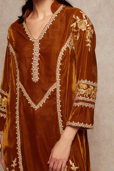 Honey Gold Kurta and Salwar Set - Indian Clothing in Denver, CO, Aurora, CO, Boulder, CO, Fort Collins, CO, Colorado Springs, CO, Parker, CO, Highlands Ranch, CO, Cherry Creek, CO, Centennial, CO, and Longmont, CO. Nationwide shipping USA - India Fashion X