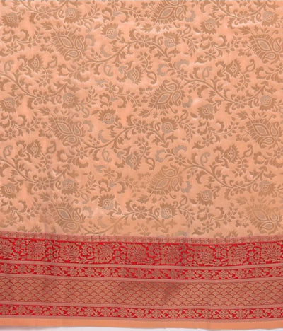 Powder Peach Silk Saree - Indian Clothing in Denver, CO, Aurora, CO, Boulder, CO, Fort Collins, CO, Colorado Springs, CO, Parker, CO, Highlands Ranch, CO, Cherry Creek, CO, Centennial, CO, and Longmont, CO. Nationwide shipping USA - India Fashion X