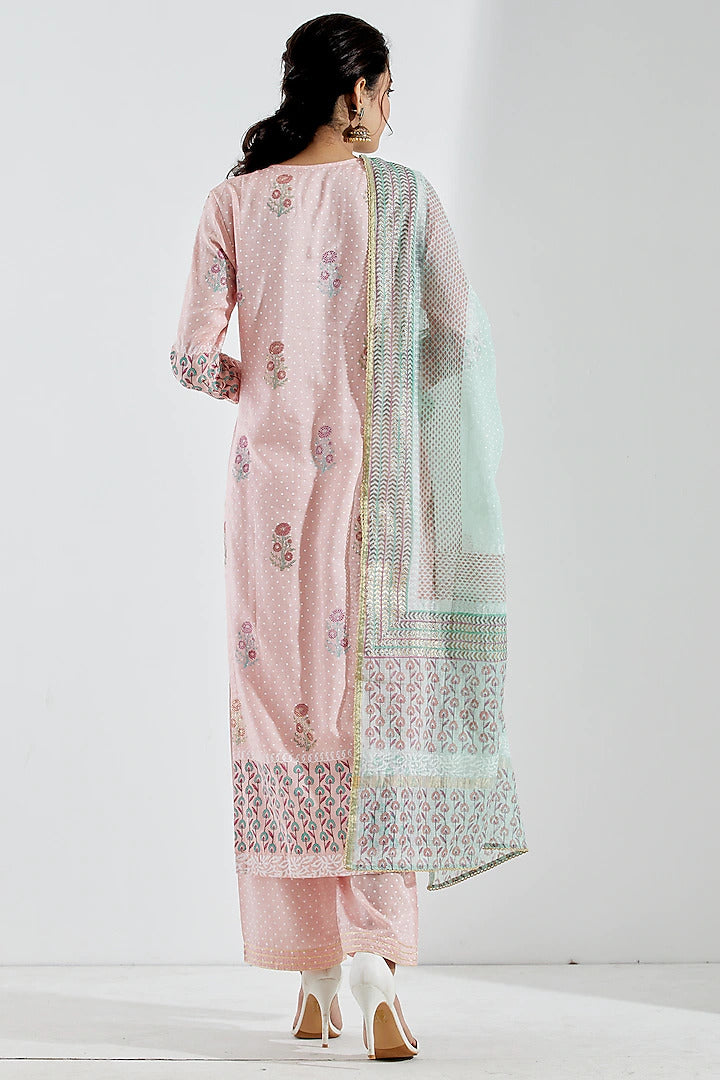 Baby Pink Foil Kurta Set - Indian Clothing in Denver, CO, Aurora, CO, Boulder, CO, Fort Collins, CO, Colorado Springs, CO, Parker, CO, Highlands Ranch, CO, Cherry Creek, CO, Centennial, CO, and Longmont, CO. Nationwide shipping USA - India Fashion X