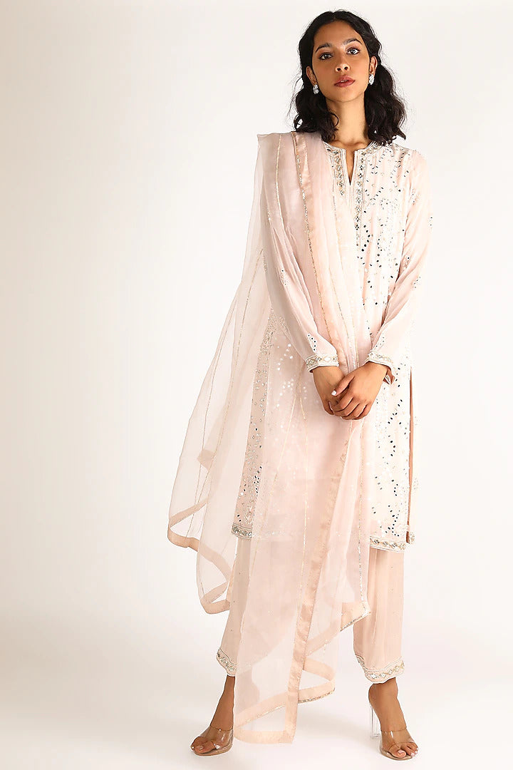 Blush Pink Mirror Salwar Set Indian Clothing in Denver, CO, Aurora, CO, Boulder, CO, Fort Collins, CO, Colorado Springs, CO, Parker, CO, Highlands Ranch, CO, Cherry Creek, CO, Centennial, CO, and Longmont, CO. NATIONWIDE SHIPPING USA- India Fashion X