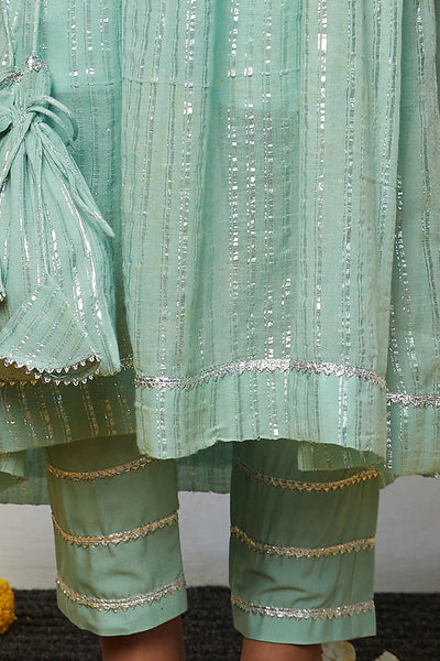 Pastel Green Kurta Set - Indian Clothing in Denver, CO, Aurora, CO, Boulder, CO, Fort Collins, CO, Colorado Springs, CO, Parker, CO, Highlands Ranch, CO, Cherry Creek, CO, Centennial, CO, and Longmont, CO. Nationwide shipping USA - India Fashion X