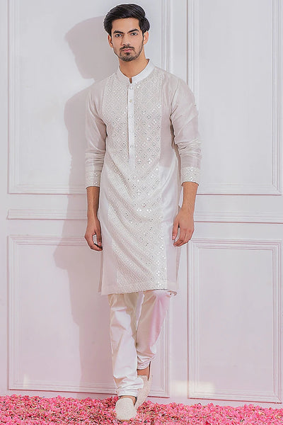 Off-White Embroidered Kurta Set Indian Clothing in Denver, CO, Aurora, CO, Boulder, CO, Fort Collins, CO, Colorado Springs, CO, Parker, CO, Highlands Ranch, CO, Cherry Creek, CO, Centennial, CO, and Longmont, CO. NATIONWIDE SHIPPING USA- India Fashion X