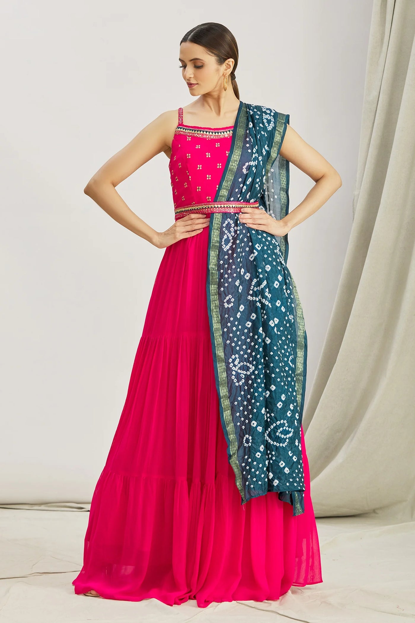 Pink Georgette Anarkali Set Indian Clothing in Denver, CO, Aurora, CO, Boulder, CO, Fort Collins, CO, Colorado Springs, CO, Parker, CO, Highlands Ranch, CO, Cherry Creek, CO, Centennial, CO, and Longmont, CO. NATIONWIDE SHIPPING USA- India Fashion X