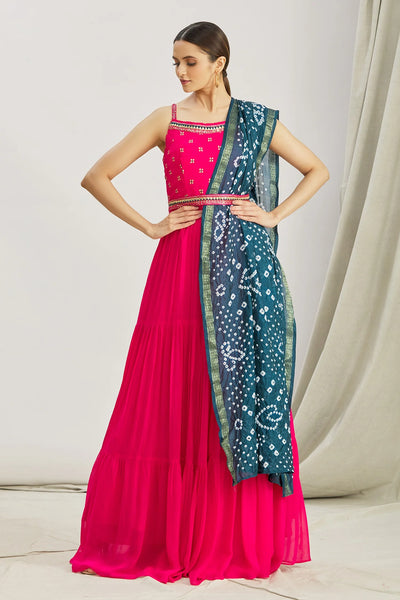 Pink Georgette Anarkali Set Indian Clothing in Denver, CO, Aurora, CO, Boulder, CO, Fort Collins, CO, Colorado Springs, CO, Parker, CO, Highlands Ranch, CO, Cherry Creek, CO, Centennial, CO, and Longmont, CO. NATIONWIDE SHIPPING USA- India Fashion X
