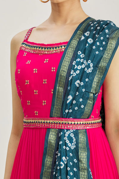 Pink Georgette Anarkali Set Indian Clothing in Denver, CO, Aurora, CO, Boulder, CO, Fort Collins, CO, Colorado Springs, CO, Parker, CO, Highlands Ranch, CO, Cherry Creek, CO, Centennial, CO, and Longmont, CO. NATIONWIDE SHIPPING USA- India Fashion X