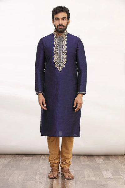 Blue Silk Kurta Set Indian Clothing in Denver, CO, Aurora, CO, Boulder, CO, Fort Collins, CO, Colorado Springs, CO, Parker, CO, Highlands Ranch, CO, Cherry Creek, CO, Centennial, CO, and Longmont, CO. NATIONWIDE SHIPPING USA- India Fashion X