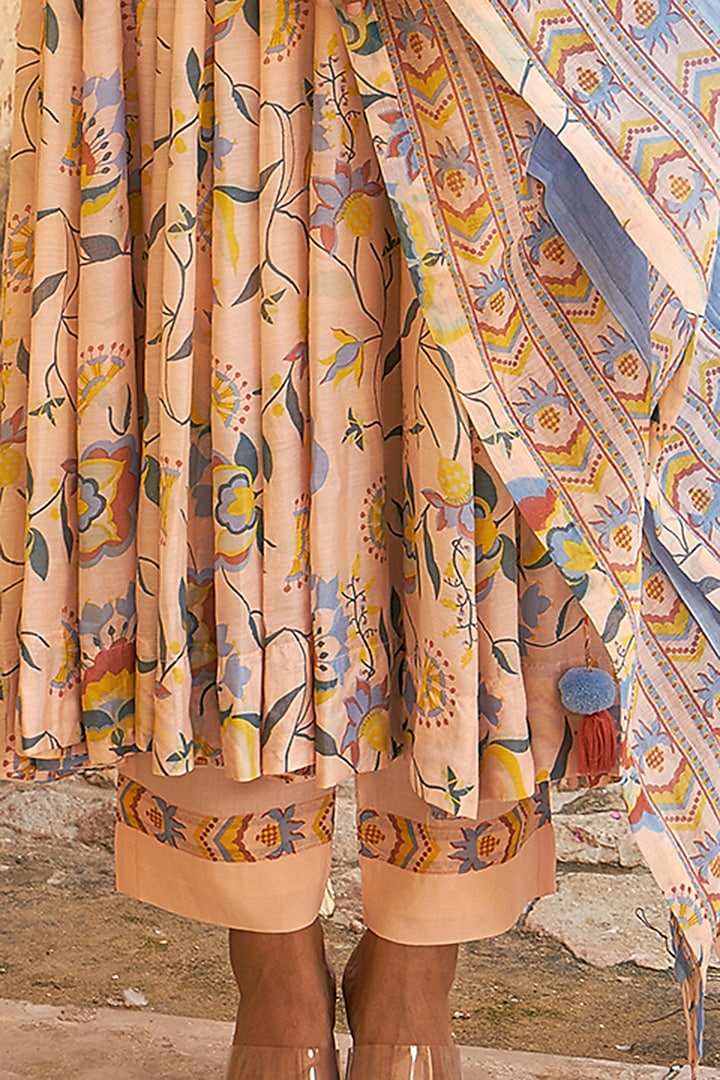 Blush Peach Angrakha Anarkali Indian Clothing in Denver, CO, Aurora, CO, Boulder, CO, Fort Collins, CO, Colorado Springs, CO, Parker, CO, Highlands Ranch, CO, Cherry Creek, CO, Centennial, CO, and Longmont, CO. NATIONWIDE SHIPPING USA- India Fashion X