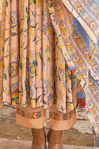 Blush Peach Angrakha Anarkali Indian Clothing in Denver, CO, Aurora, CO, Boulder, CO, Fort Collins, CO, Colorado Springs, CO, Parker, CO, Highlands Ranch, CO, Cherry Creek, CO, Centennial, CO, and Longmont, CO. NATIONWIDE SHIPPING USA- India Fashion X