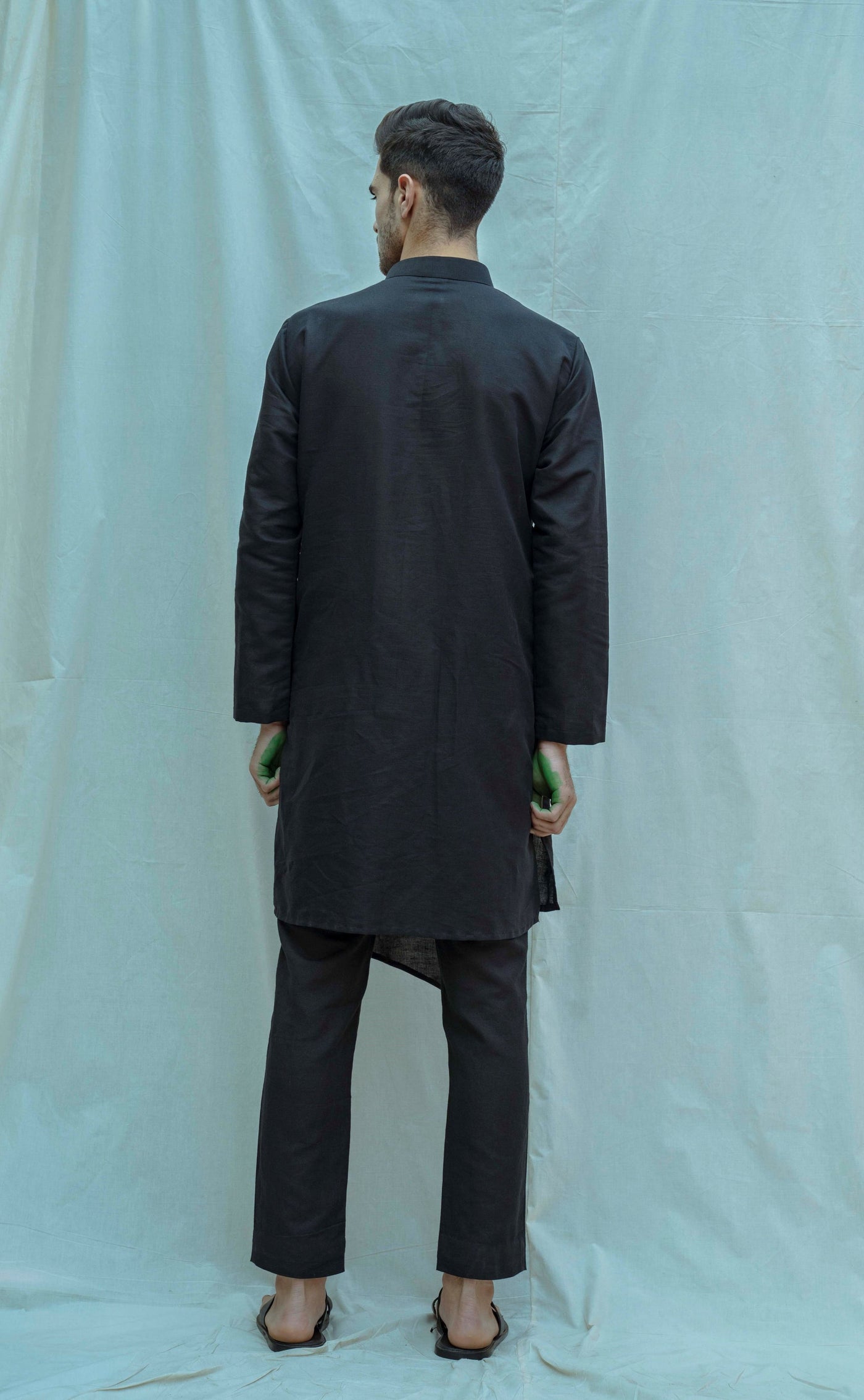 Soft Black Kurta Set Indian Clothing in Denver, CO, Aurora, CO, Boulder, CO, Fort Collins, CO, Colorado Springs, CO, Parker, CO, Highlands Ranch, CO, Cherry Creek, CO, Centennial, CO, and Longmont, CO. NATIONWIDE SHIPPING USA- India Fashion X